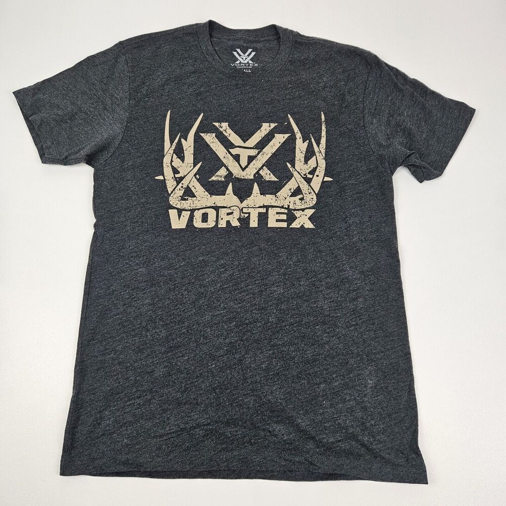 Vortex Optics T-Shirt‎ Men's Small Gray Heather Short Sleeve Crew Neck Graphic